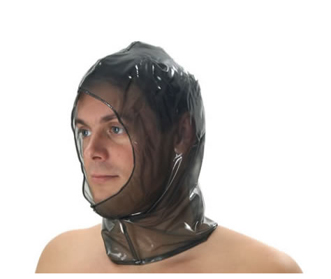 PVC-Maske, Fetischmaske mit offenem Gesicht